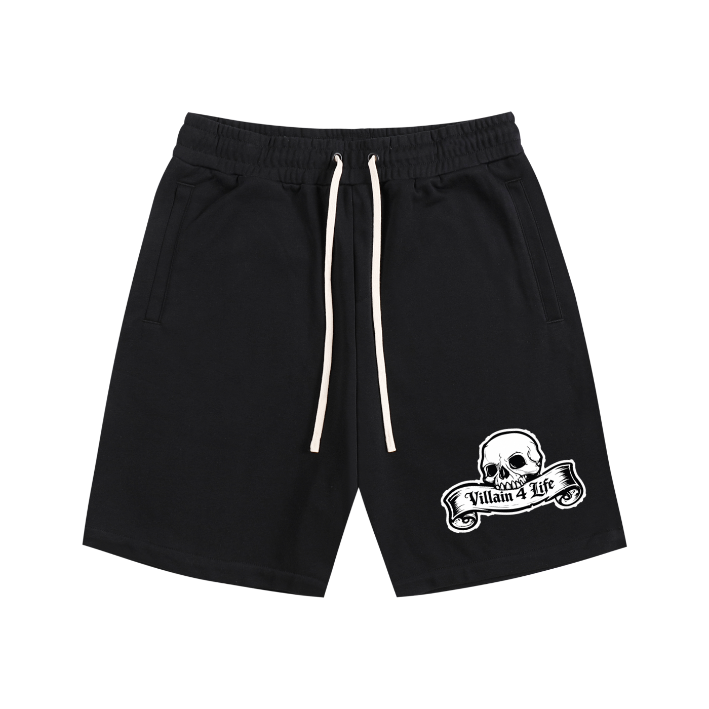 Essential "Villain 4 Life" Cotton Shorts