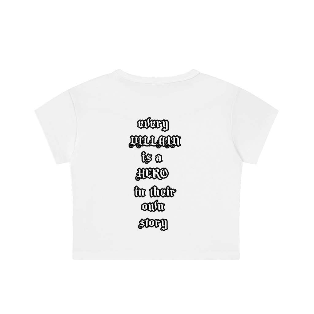 Snow Washed Cursive Crop Top