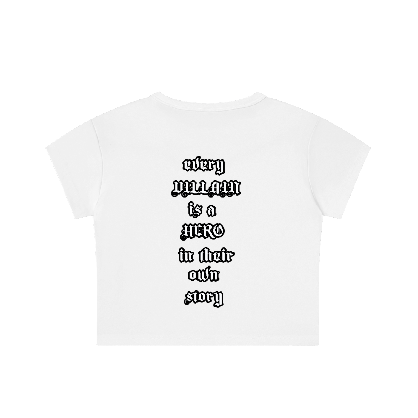 Snow Washed Cursive Crop Top