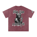 Snow Washed Oversized Cotton T-Shirt