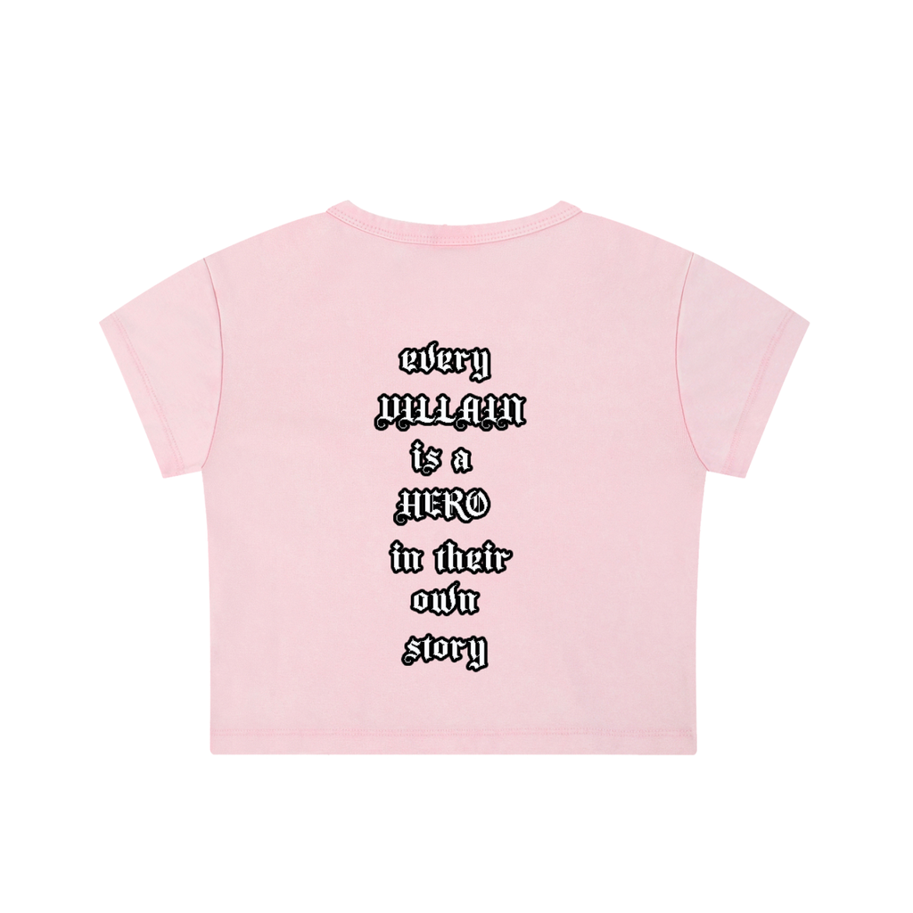 Snow Washed Cursive Crop Top