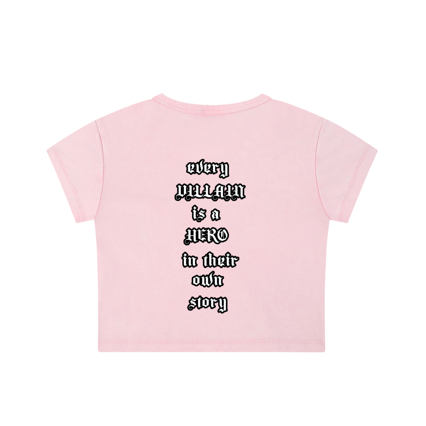 Snow Washed Cursive Crop Top