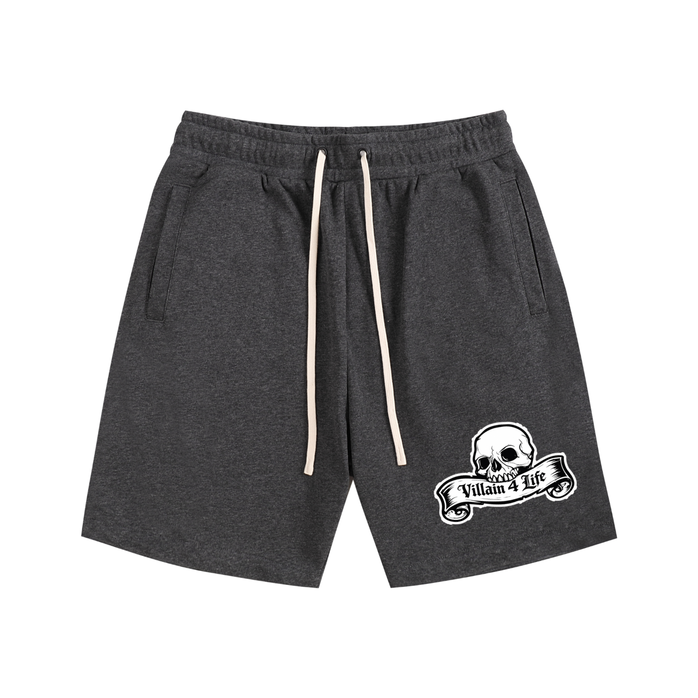 Essential "Villain 4 Life" Cotton Shorts