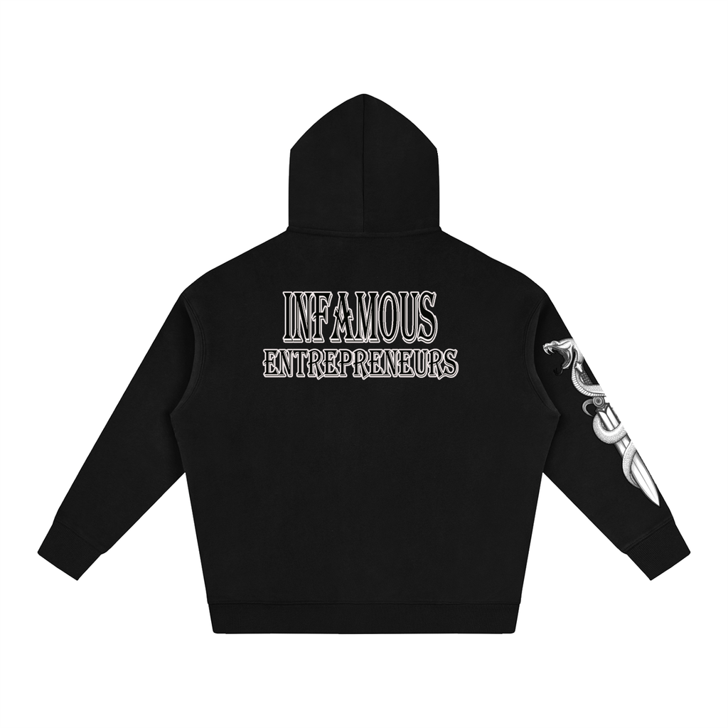 "Infamous Entrepreneurs" Oversize Fleeced Hoodie