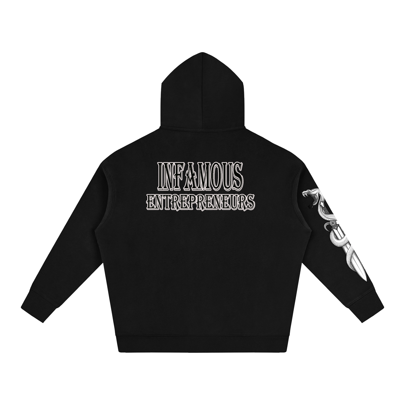 "Infamous Entrepreneurs" Oversize Fleeced Hoodie