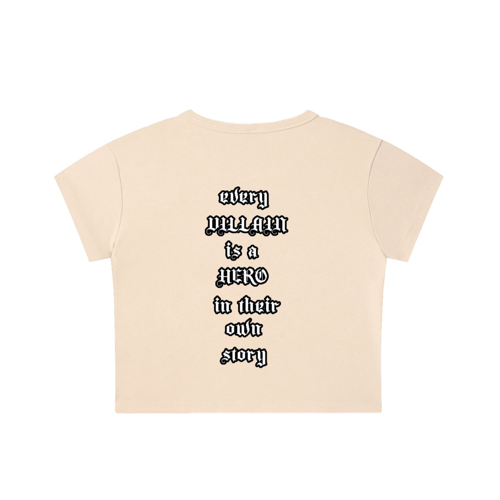 Snow Washed Cursive Crop Top