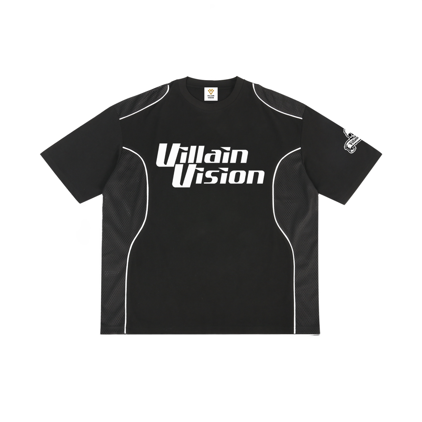 Villain Racing Contrast Piped Panel T-Shirt