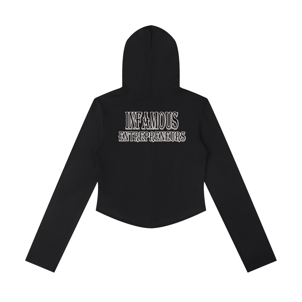 Women's Slim Cropped Full Zip Hoodie