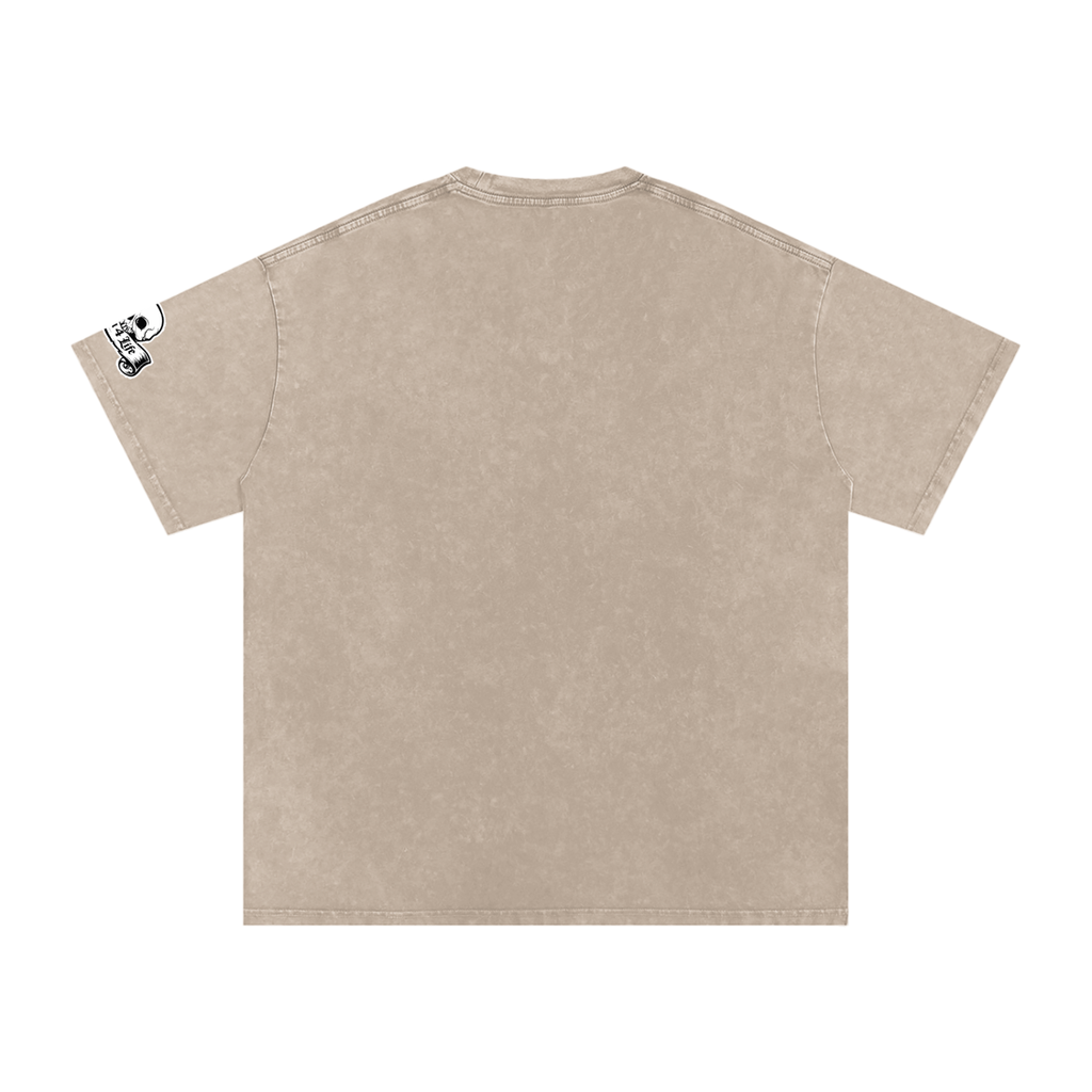 Snow Washed Oversized Cotton T-Shirt