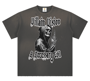 Hand-Frayed Sunfade Paint Splatter T-Shirt "Necessary Evil" Edition