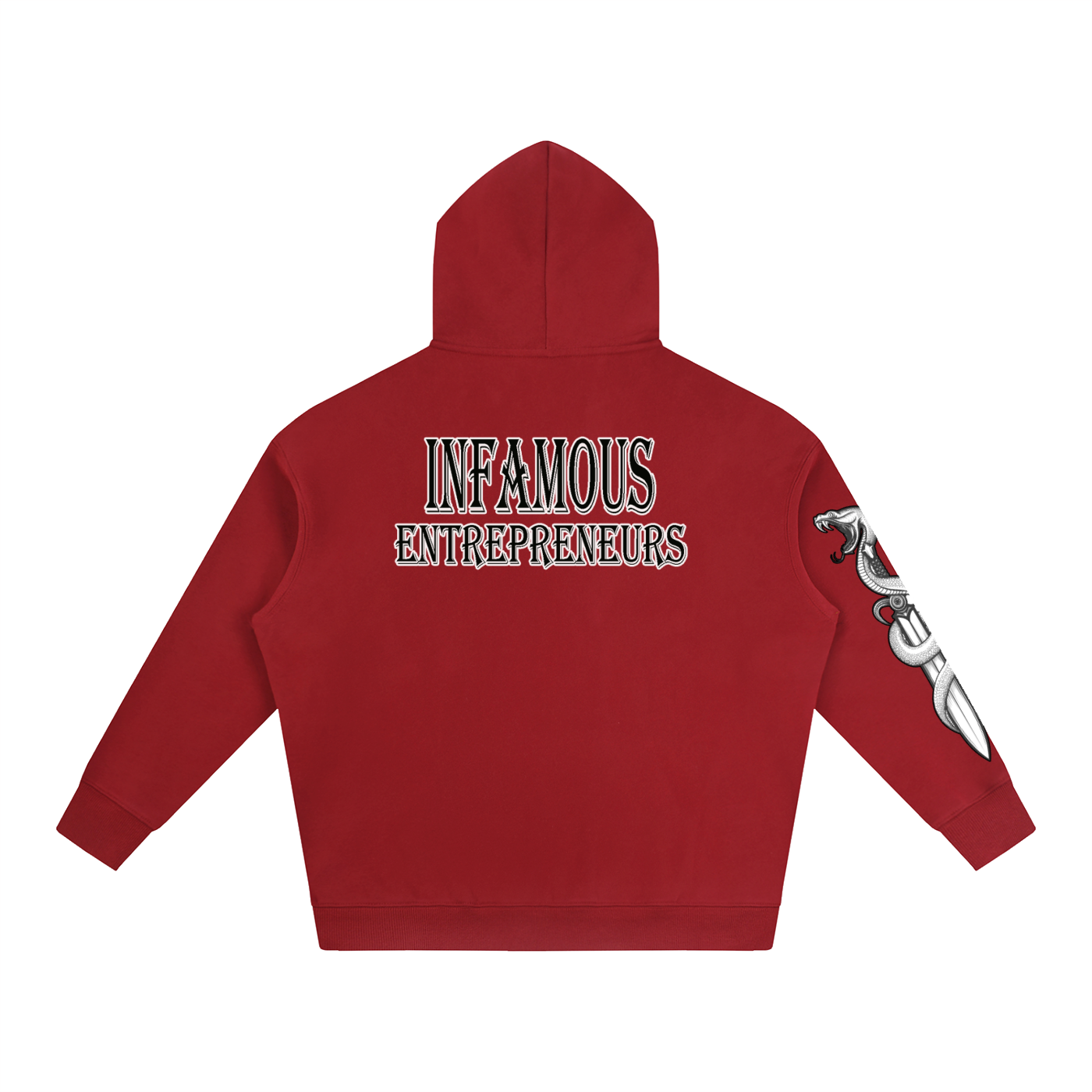 "Infamous Entrepreneurs" Oversize Fleeced Hoodie