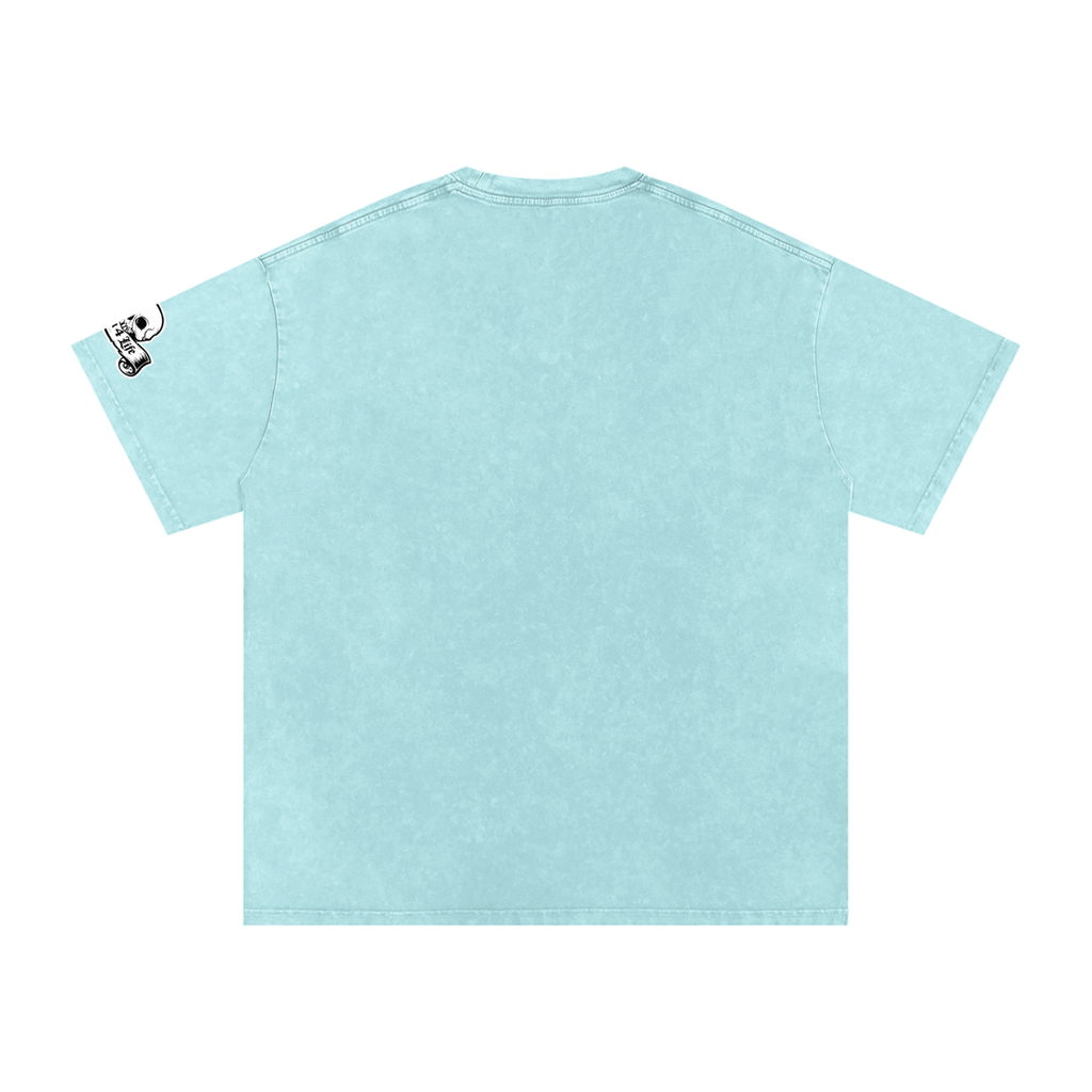 Snow Washed Oversized Cotton T-Shirt