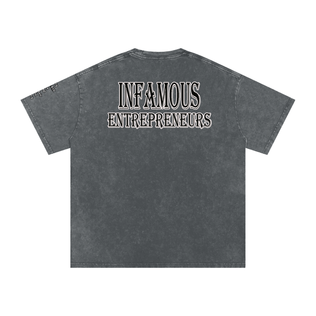Snow Washed Oversized "Villain 4 Life" T-Shirt