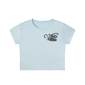 Snow Washed Cursive Crop Top