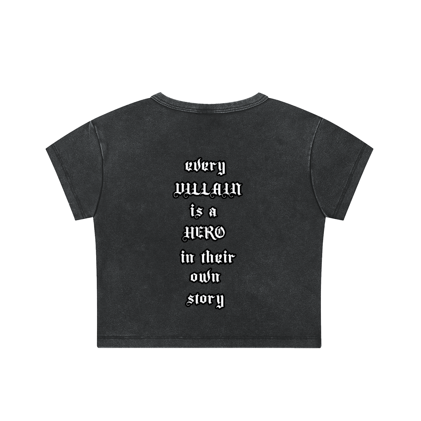 Snow Washed Cursive Crop Top