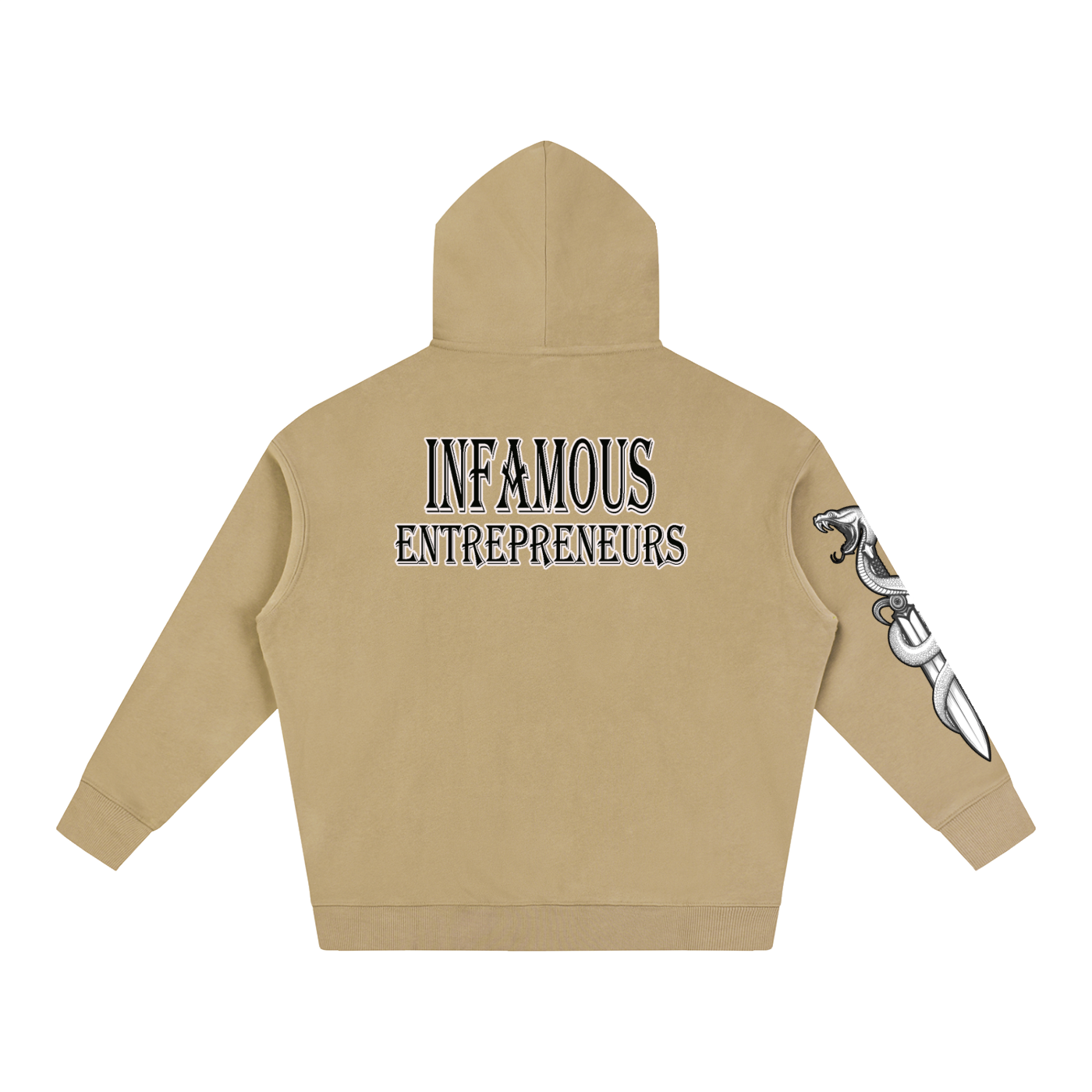 "Infamous Entrepreneurs" Oversize Fleeced Hoodie