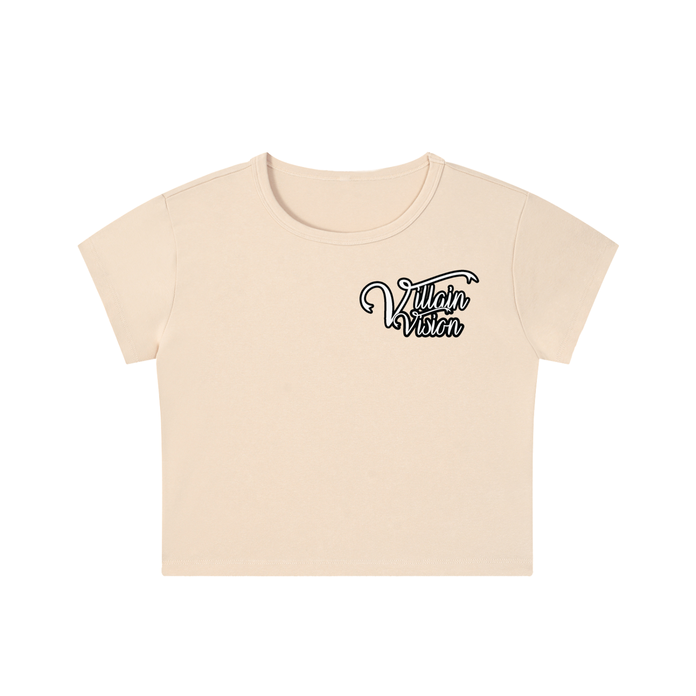 Snow Washed Cursive Crop Top