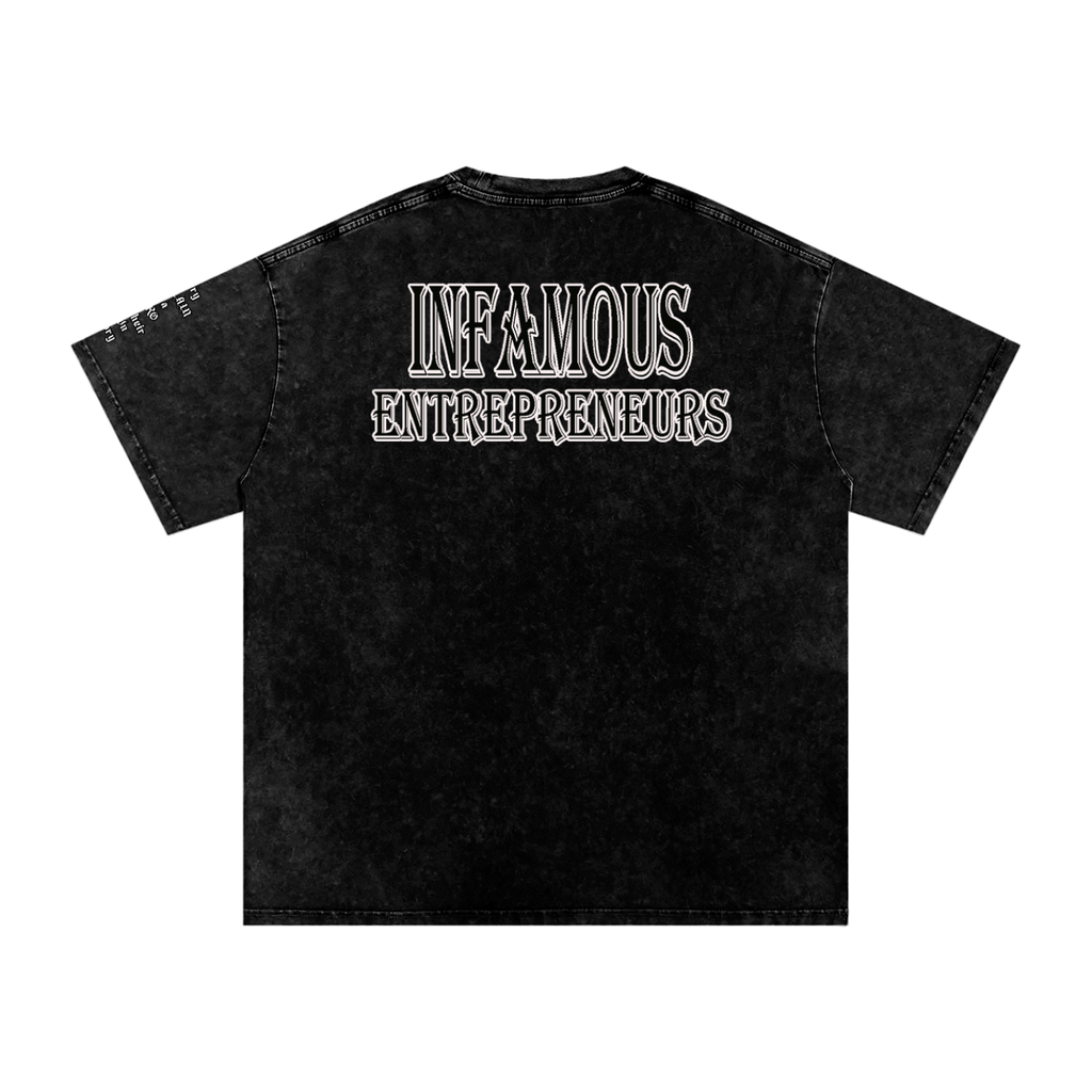 Snow Washed Oversized "Villain 4 Life" T-Shirt
