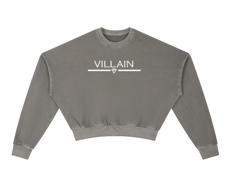 Womens Vintage Washed Cropped Sweatshirt
