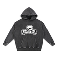 "Villain 4 Life" Snow Wash Fleece Oversize Hoodie