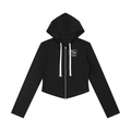 Women's Slim Cropped Full Zip Hoodie