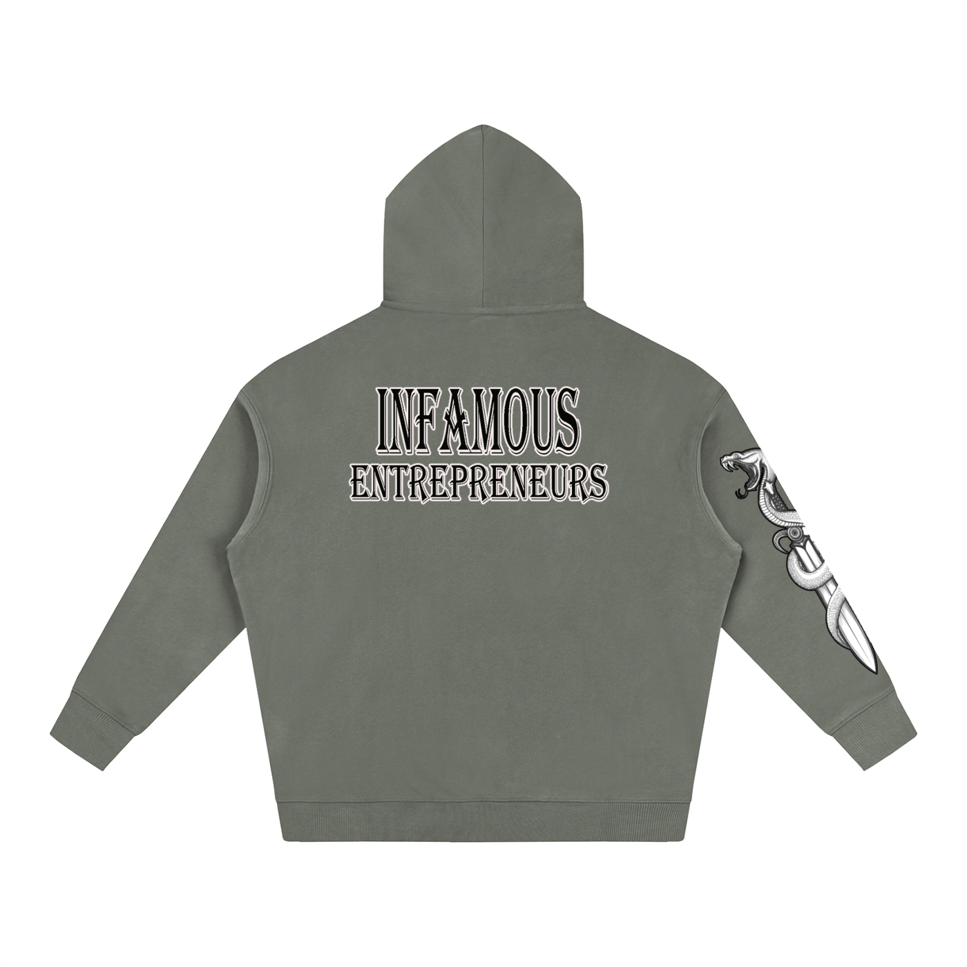 "Infamous Entrepreneurs" Oversize Fleeced Hoodie