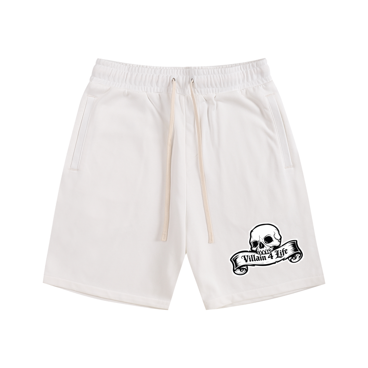 Essential "Villain 4 Life" Cotton Shorts