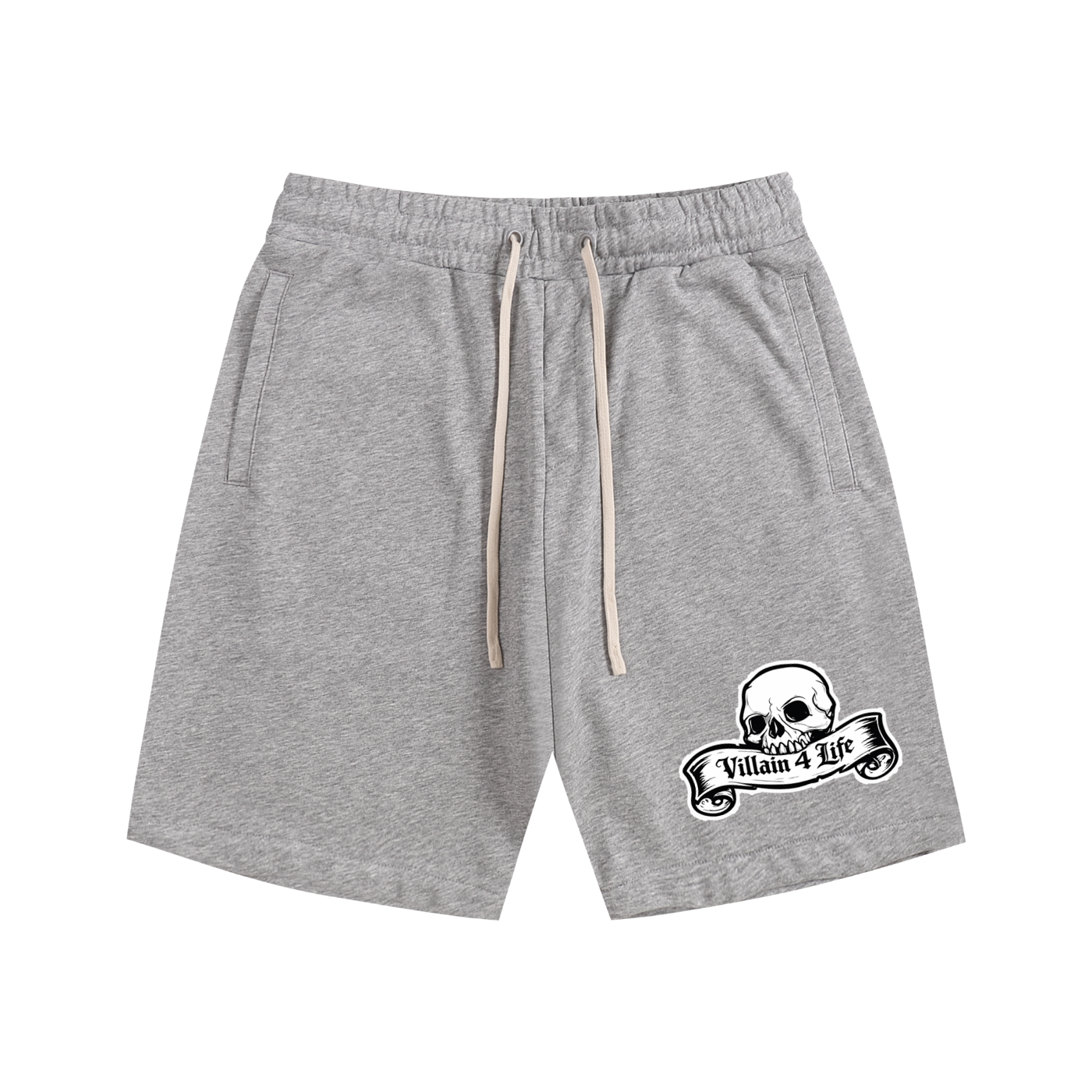 Essential "Villain 4 Life" Cotton Shorts
